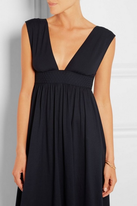 Robe noire longue coton