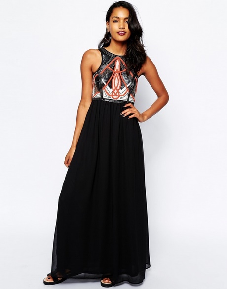 Robe noire longue femme