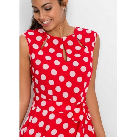 Robe rouge a pois blanc pas chere