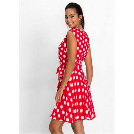 Robe rouge a pois blanc pas chere