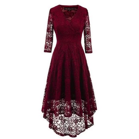 Robe rouge bordeaux dentelle