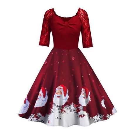 Robe rouge noel femme