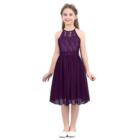 Robe violette dentelle