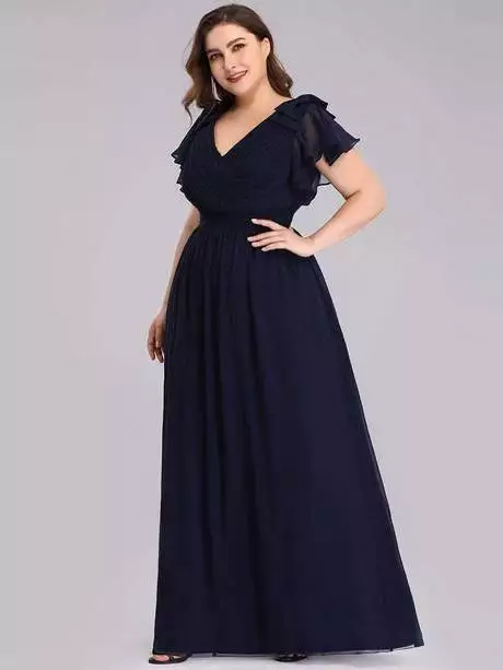 Robe longue grise grande taille