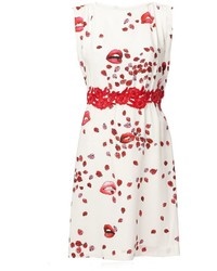 Robe blanche et rouge femmes