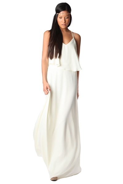 Robe blanche maxi