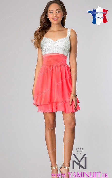 Robe ceremonie corail