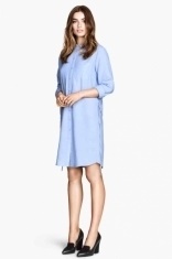 Robe chemise bleu ciel