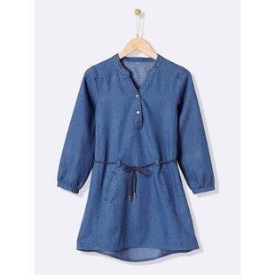 Robe chemise bleu