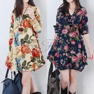 Robe chemise fleurie