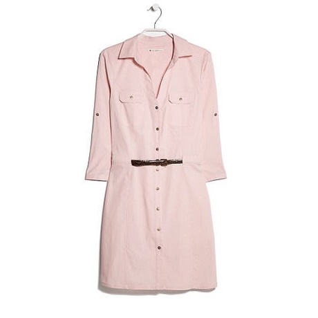 Robe chemise rose