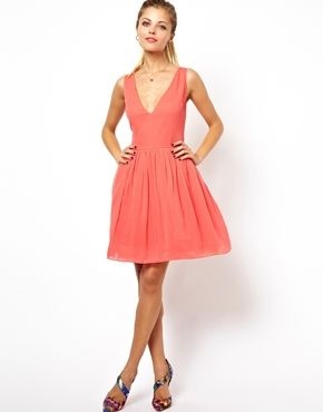 Robe corail soirée