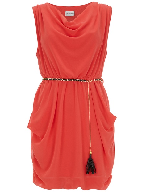 Robe couleur corail