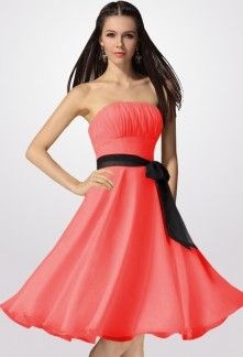 Robe de cocktail corail