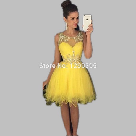 Robe de cocktail jaune