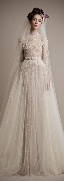 Robe de mariée en dentelle vintage