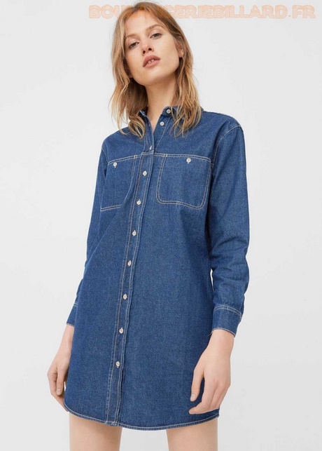 Robe denim longue