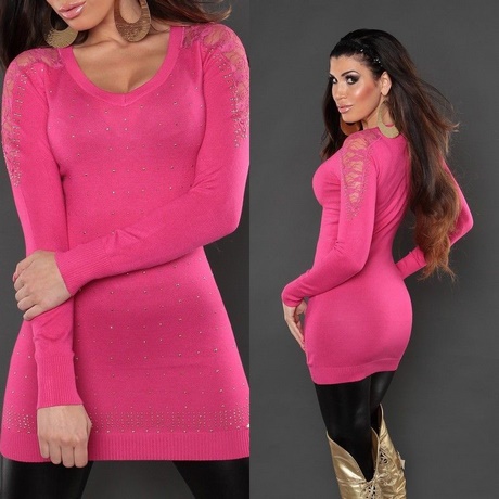 Robe dentelle rose fushia