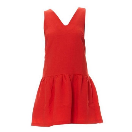 Robe droite corail