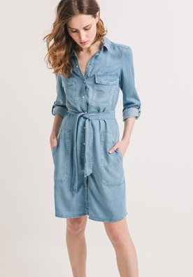 Robe droite en jean