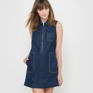 Robe droite en jean