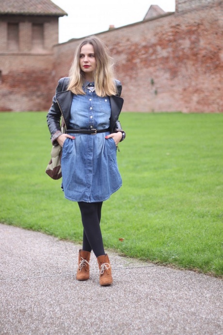 Robe en jean hiver