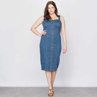 Robe en jean sans manches