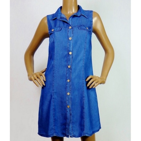 Robe en jean sans manches