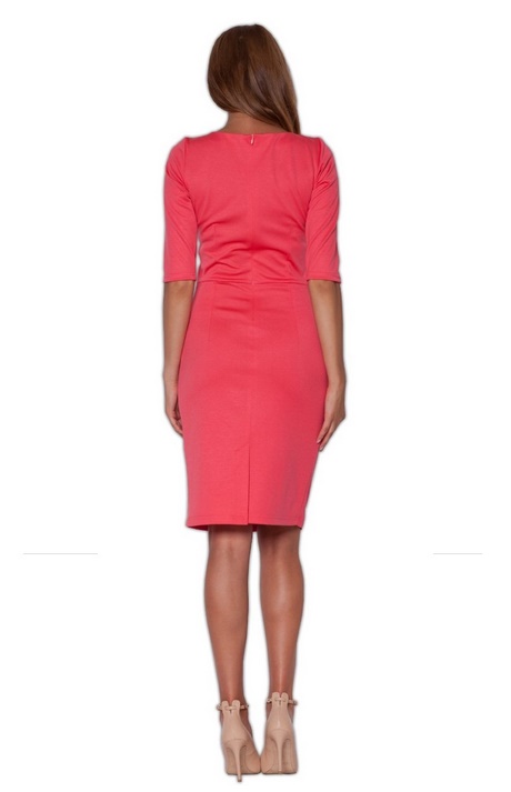 Robe fourreau corail