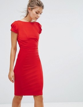 Robe fourreau corail