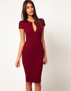 Robe fourreau rouge asos