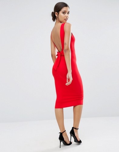 Robe fourreau rouge asos