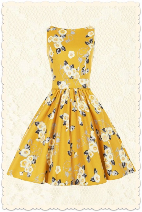 Robe jaune cocktail