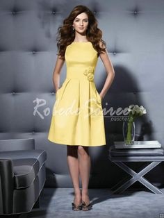 Robe jaune cocktail