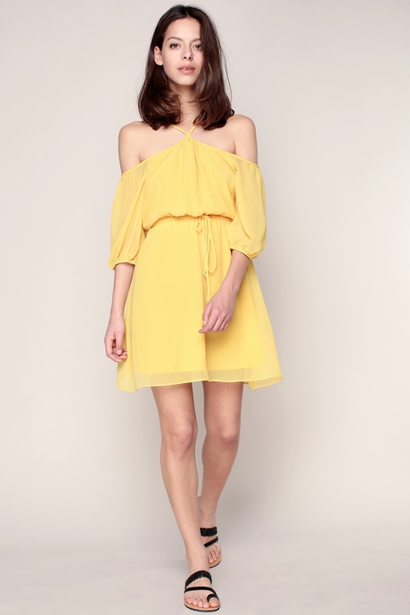 Robe jaune fluide