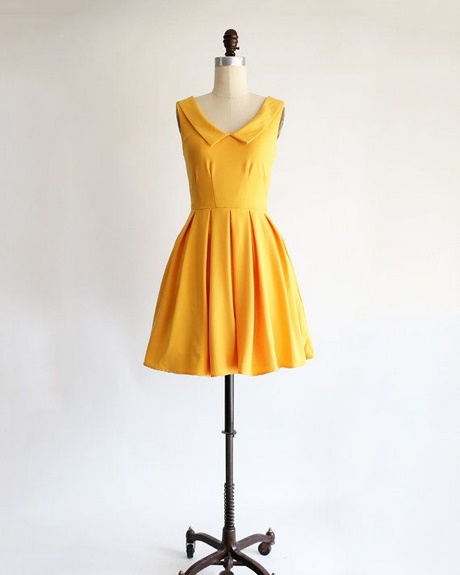 Robe jaune moutarde