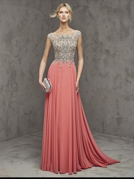 Robe longue corail mariage