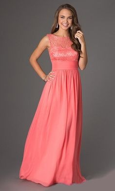 Robe longue corail mariage