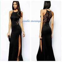 Robe longue fourreau noire