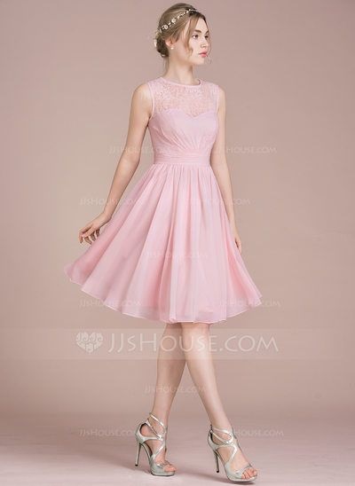 Robe mousseline rose pale