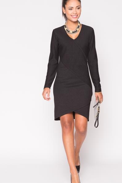 Robe noir droite courte