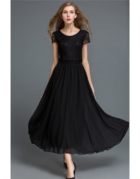 Robe noire mousseline