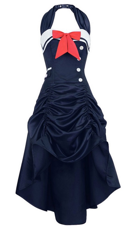 Robe pin up bleu marine