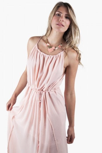 Robe rose fluide