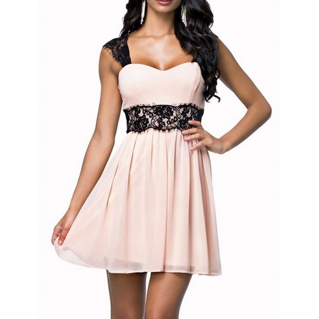 Robe rose pale et noir