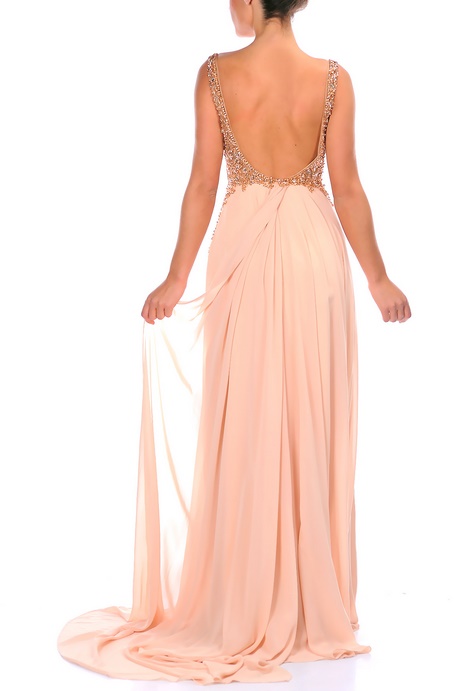 Robe rose poudré longue