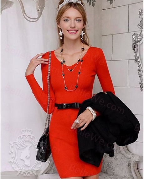 Robe rouge en laine