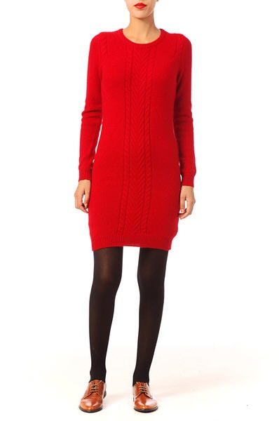 Robe rouge en laine