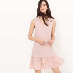 Robe soiree rose poudré