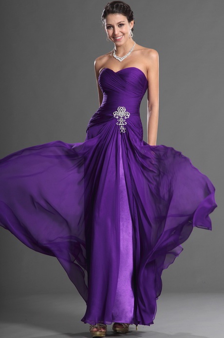 Robe violette soirée